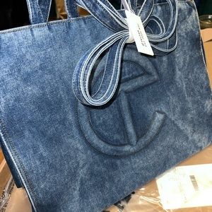 LARGE Brand new denim Telfar bag